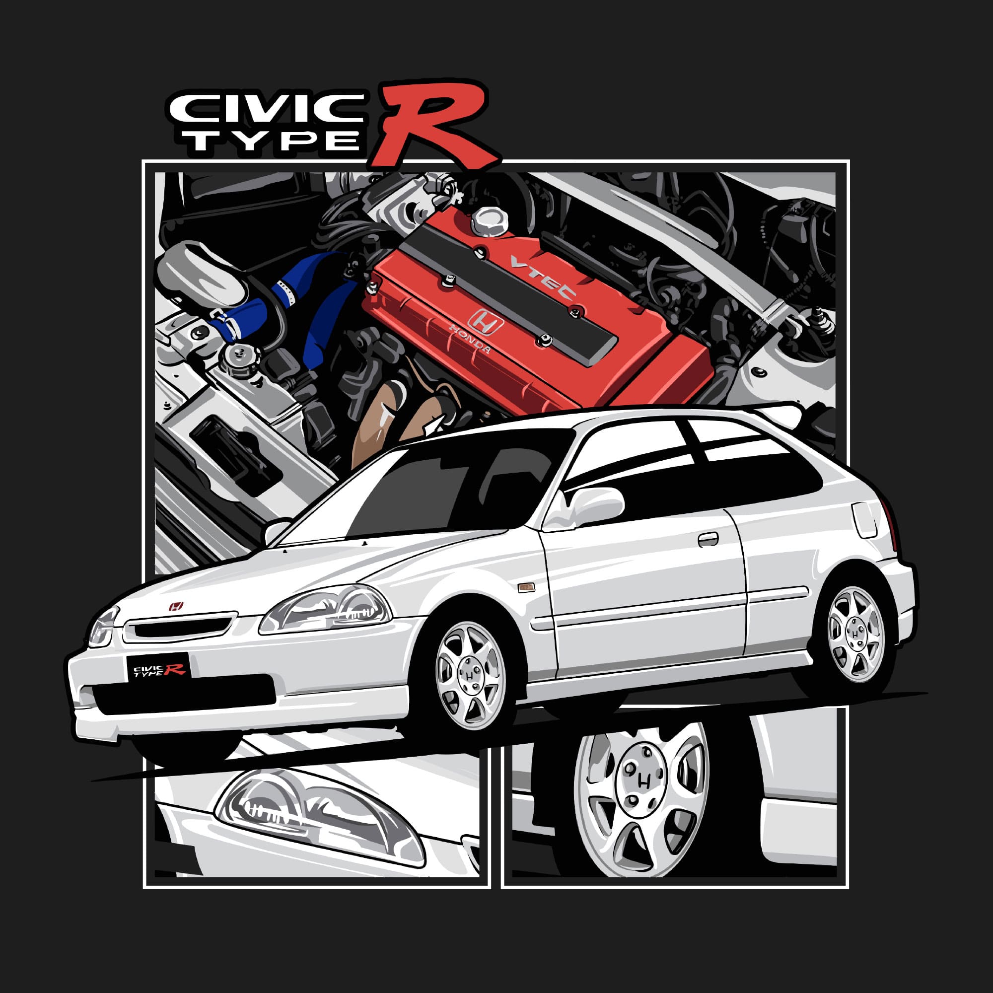 Маица Honda Civic Type R